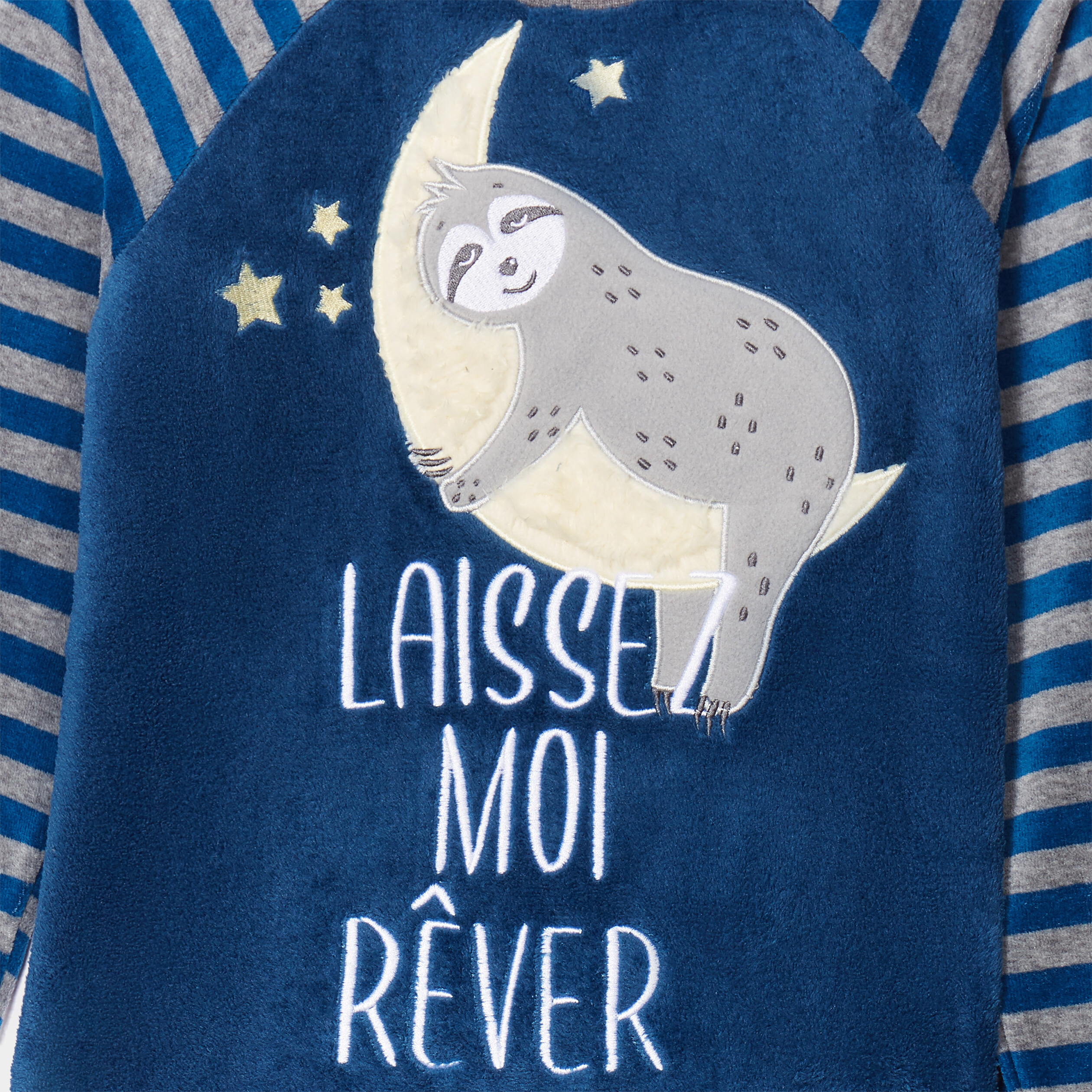 Ensemble pyjama pantalon pilou bleu marine garçon | La Halle