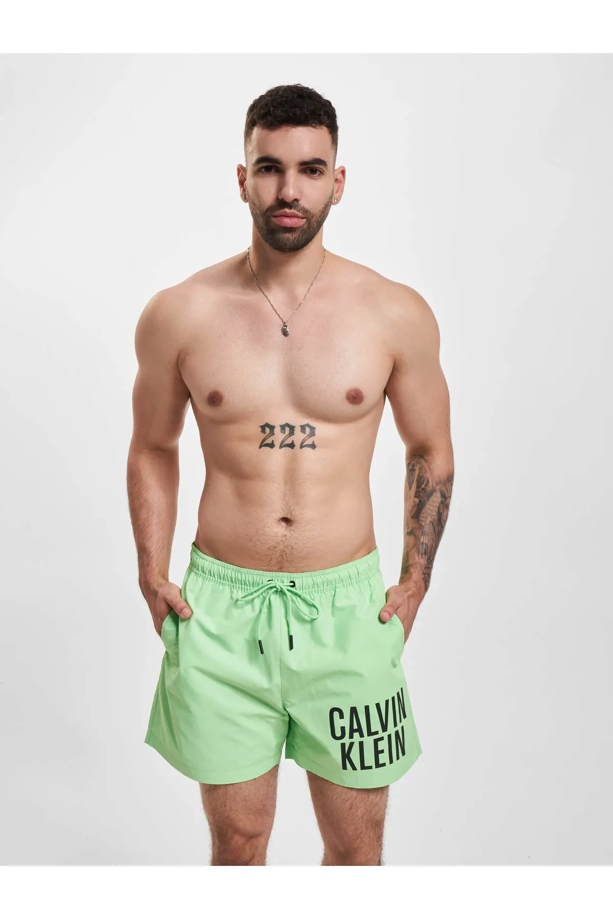 Calvin Klein  Badeshorts - Grün - Unifarben
