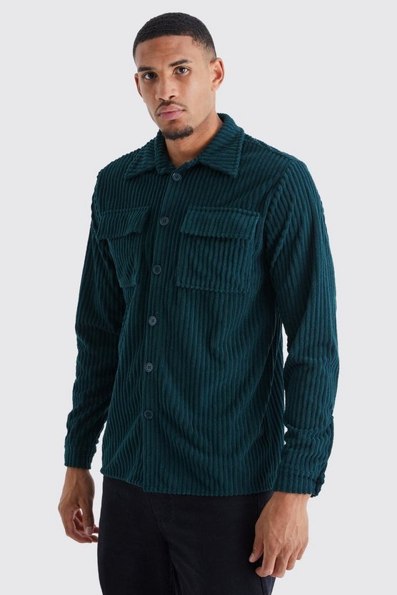 Tall geripptes Overshirt