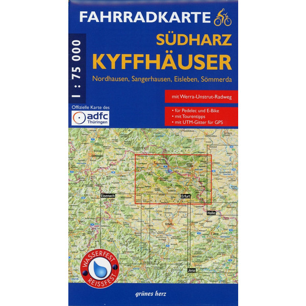 Südharz, Kyffhäuser Fahrradkarte 1 : 75 000 - Fahrradkarte