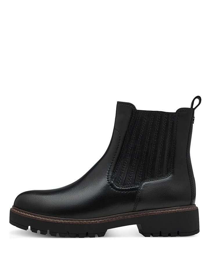 Tamaris Leder-Boots in Schwarz günstig kaufen