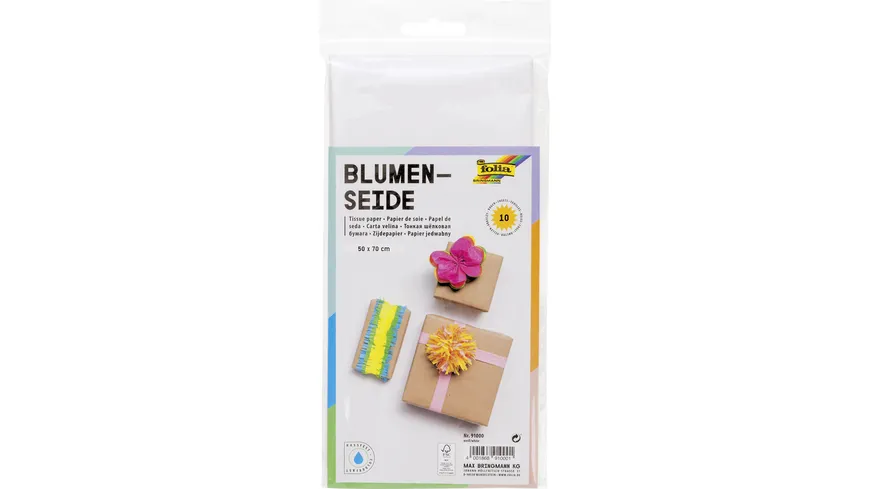 folia Blumenseide weiss 50 x 70cm 3.5 m²