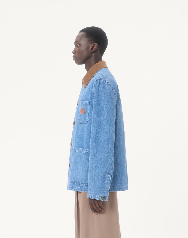 Valentino Denim skjortejakke med VLogo Patch