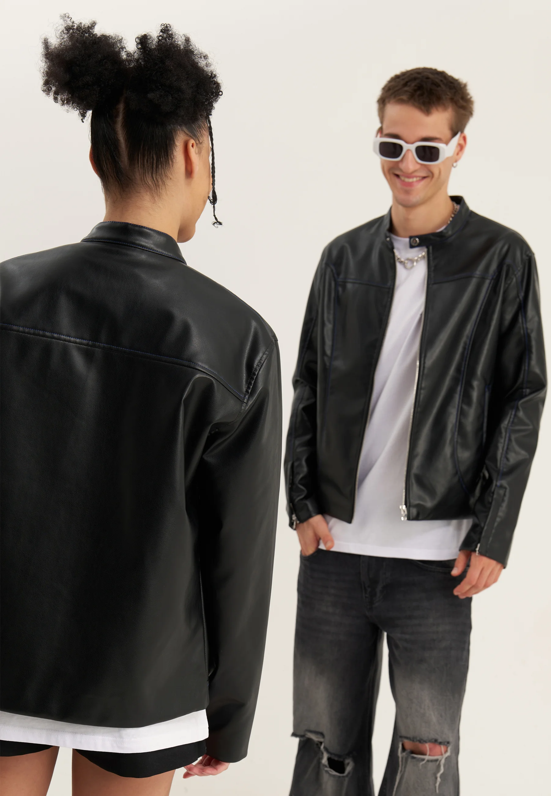 YOURTURN UNISEX - Chaqueta de piel sintética