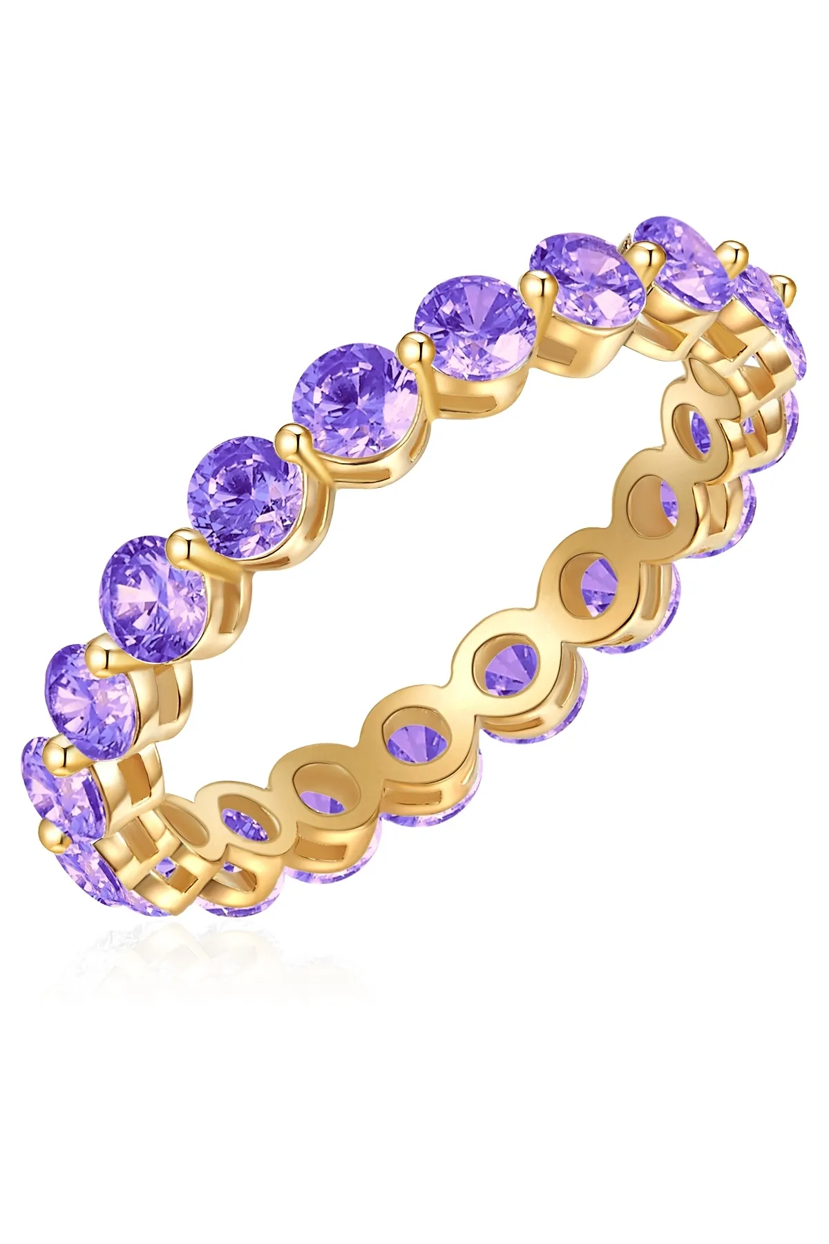 YOKOAMİİ  Modeschmuckring Ring gelbgold Kristall violett