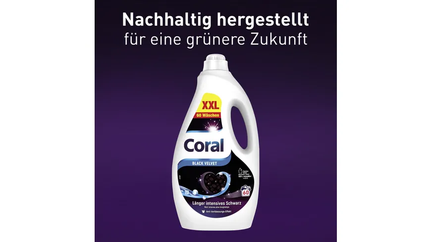Coral Flüssigwaschmittel Black Velvet XXL 60 3 l