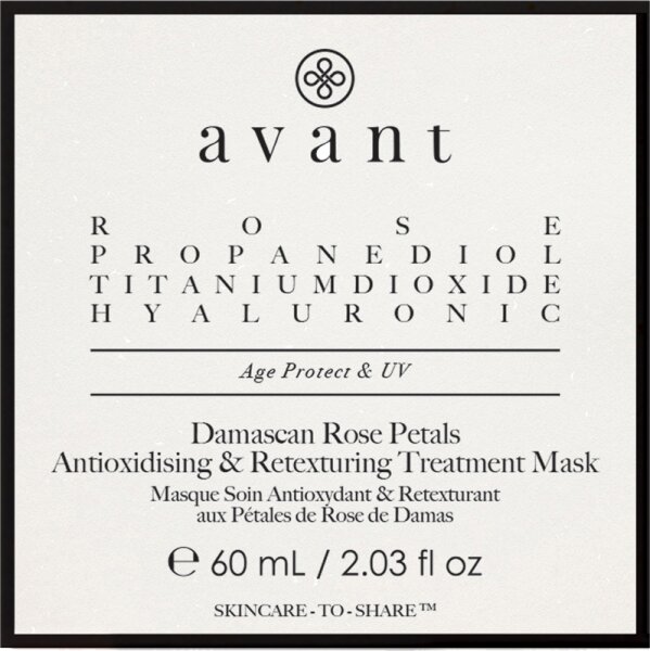 Avant Age Protect & UV Damascan Rose Petals Antioxidising & Retexturing Treatment Mask Gesichtsmaske