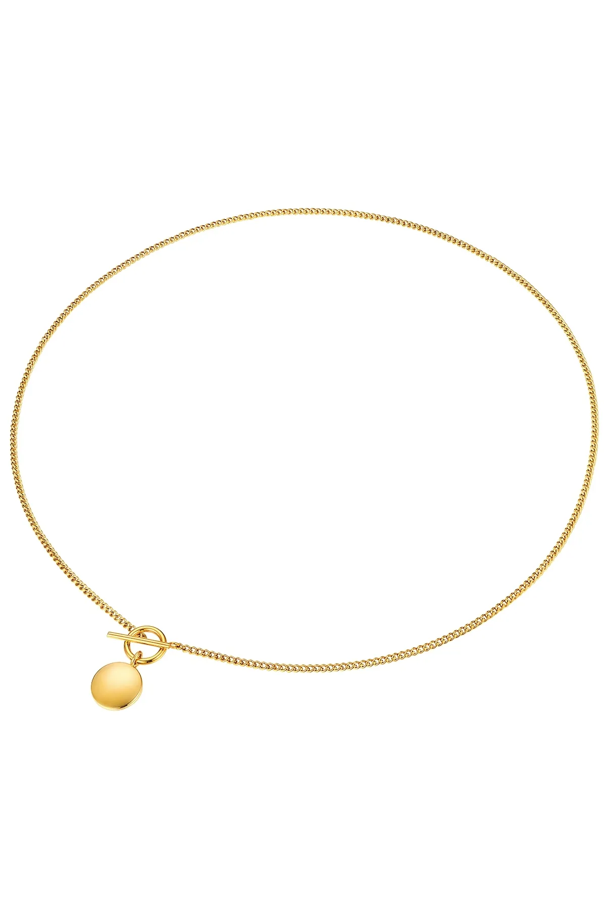eastside  Edelstahlhalskette Kette mit Anhänger Edelstahl gelbgold