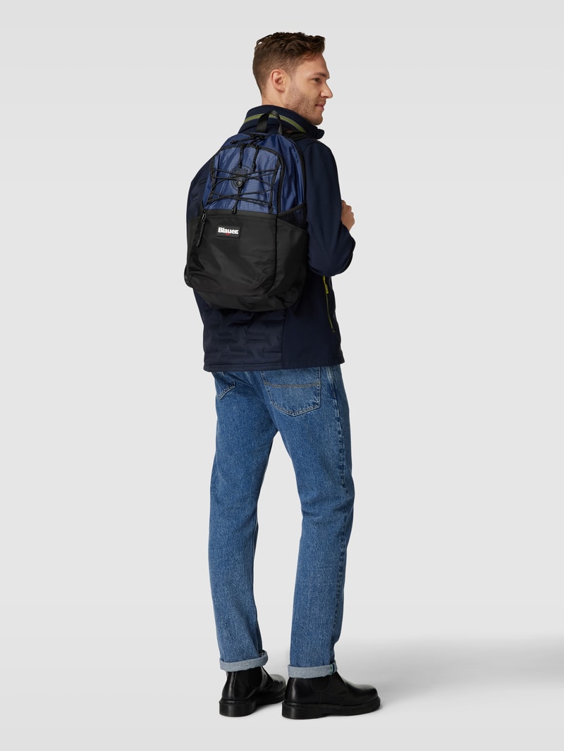 Rucksack mit Label-Details Modell 'LIGHT' in marineblau