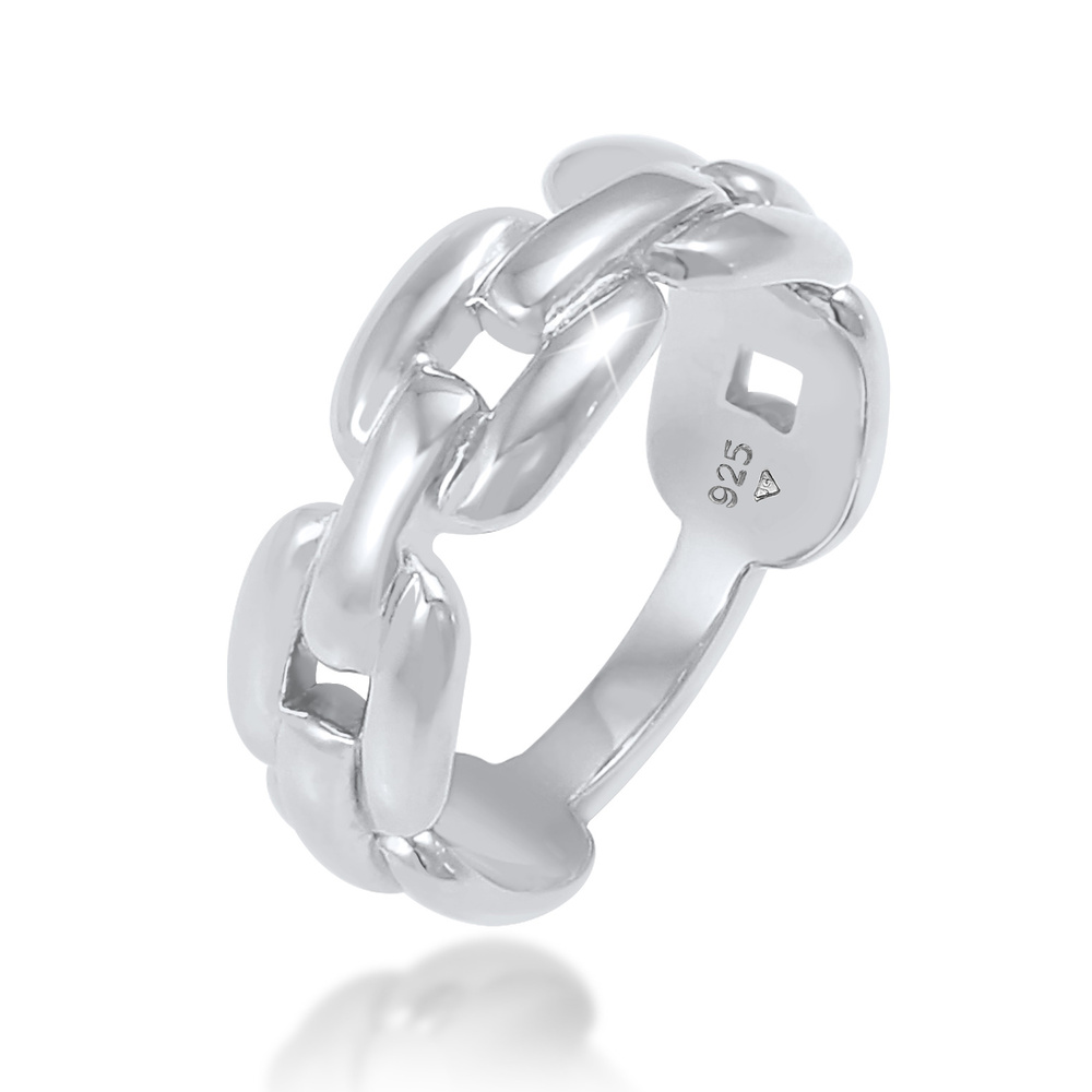 Elli Elli Bague Glieder Oval Chain Look 925 Silber Bague
