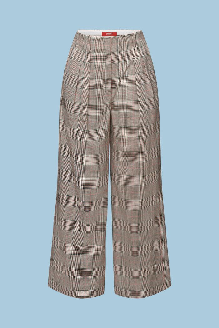 Karierte Hose mit weitem Bein