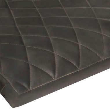 vidaXL Esszimmerstuhl Freischwinger 2 Stk. Grau Echtleder (2 St)