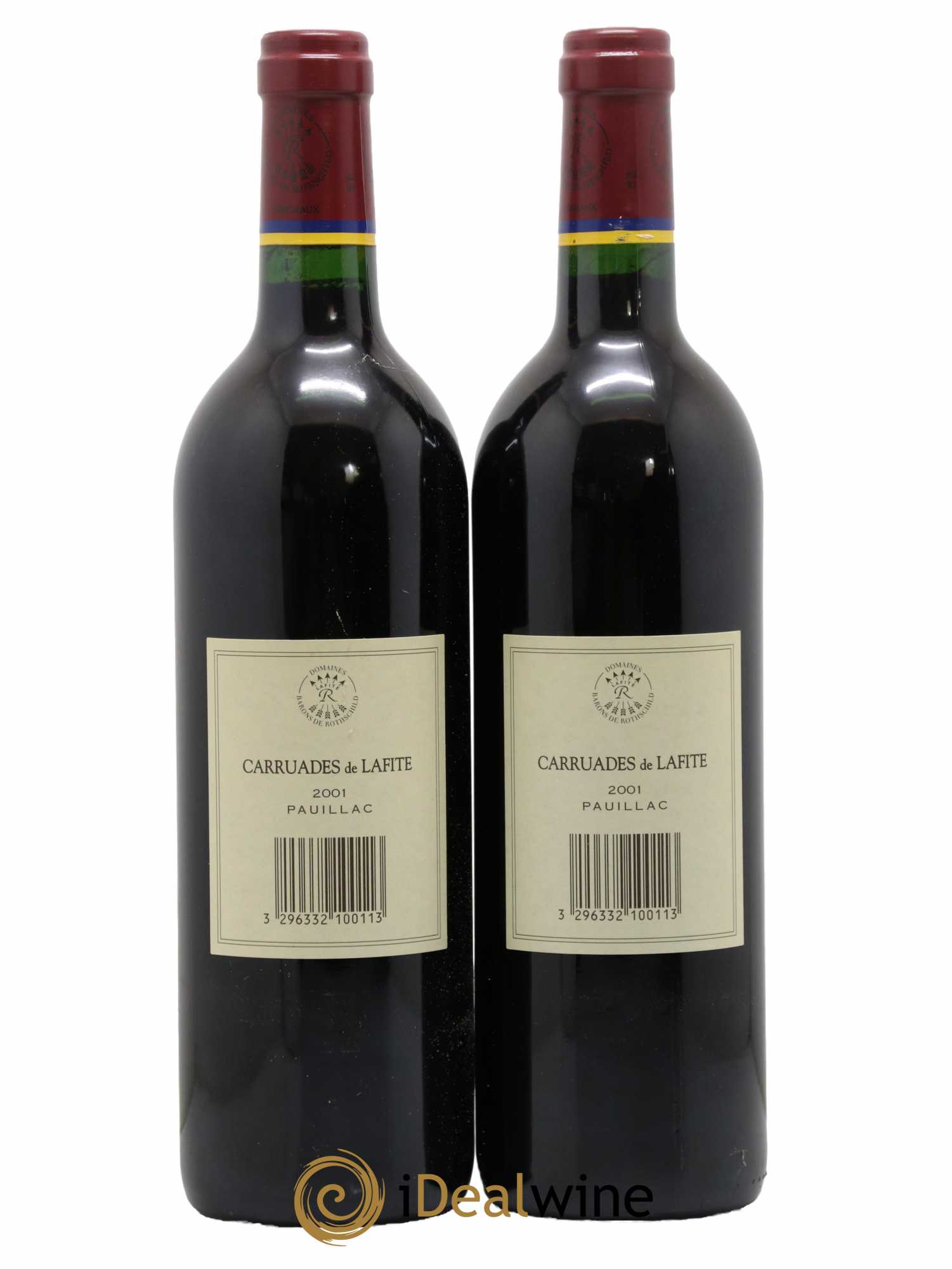 Carruades de Lafite Rothschild Second vin  2001 - Lot de 2 Bouteilles
