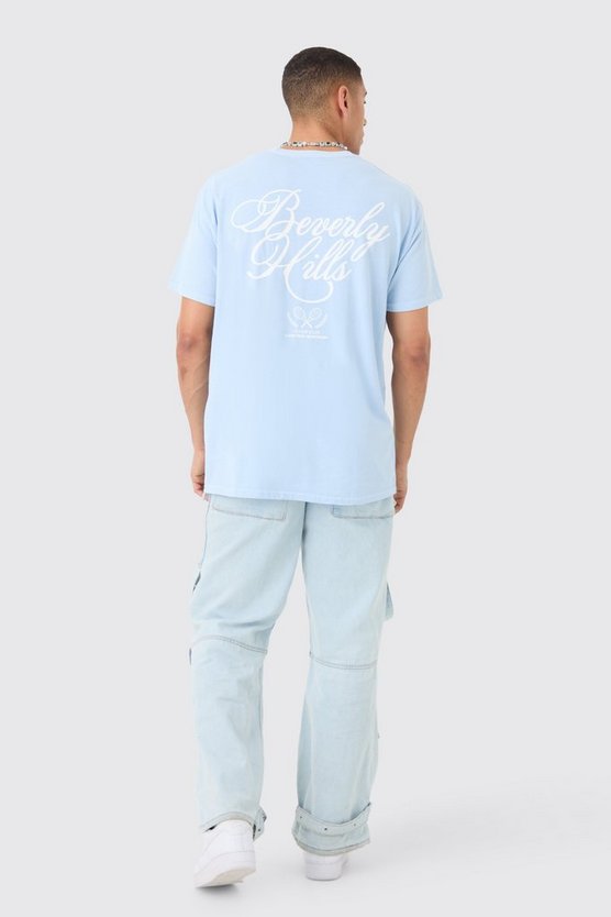 Oversize T-Shirt mit Beverly Hills Print
