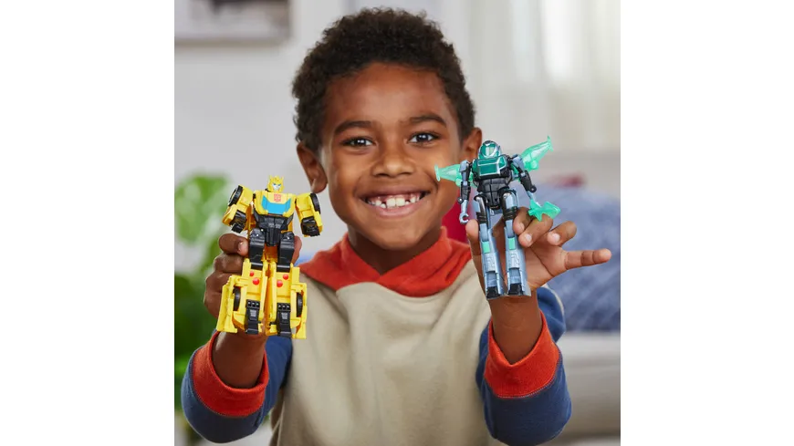 Hasbro - Transformers EarthSpark Cyber-Combiner Bumblebee und Mo Malto