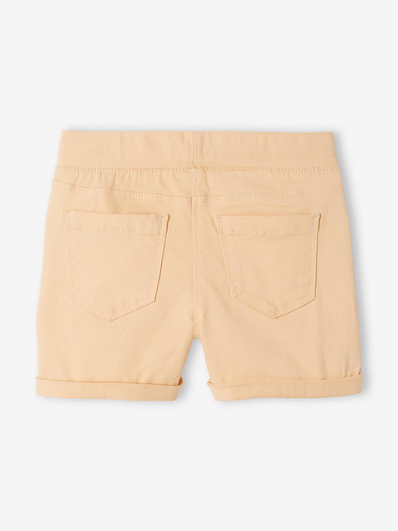 Short tregging Basics fille détail en macramé abricot poudré