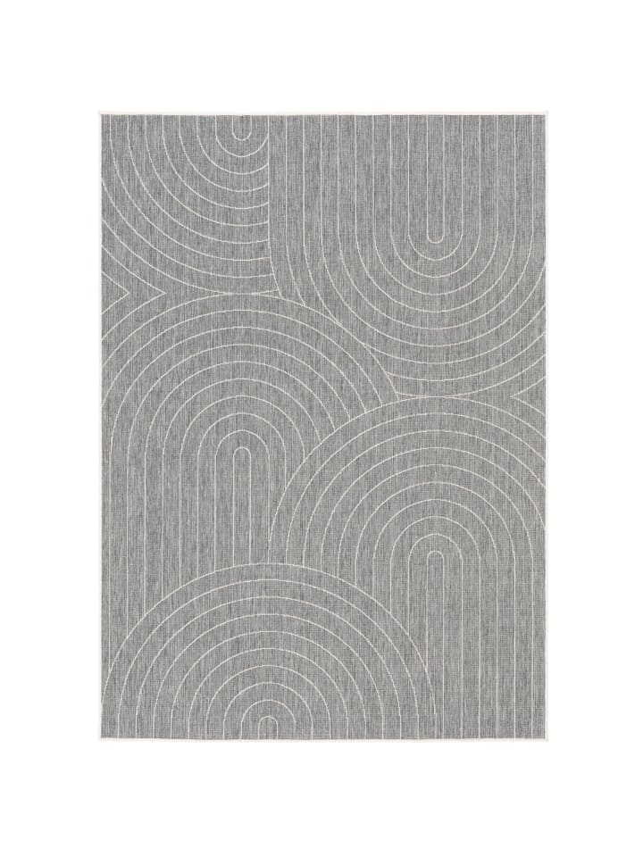 Pergamon In- und Outdoor Teppich Beidseitig Newport Urban in Grau Weiss günstig kaufen 80 x 150cm