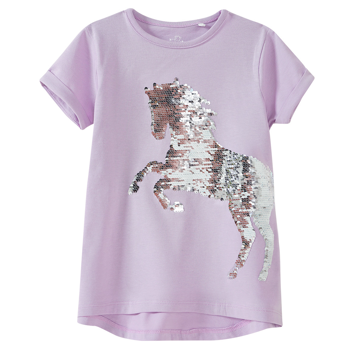 Mädchen T-Shirt mit Wendepailletten