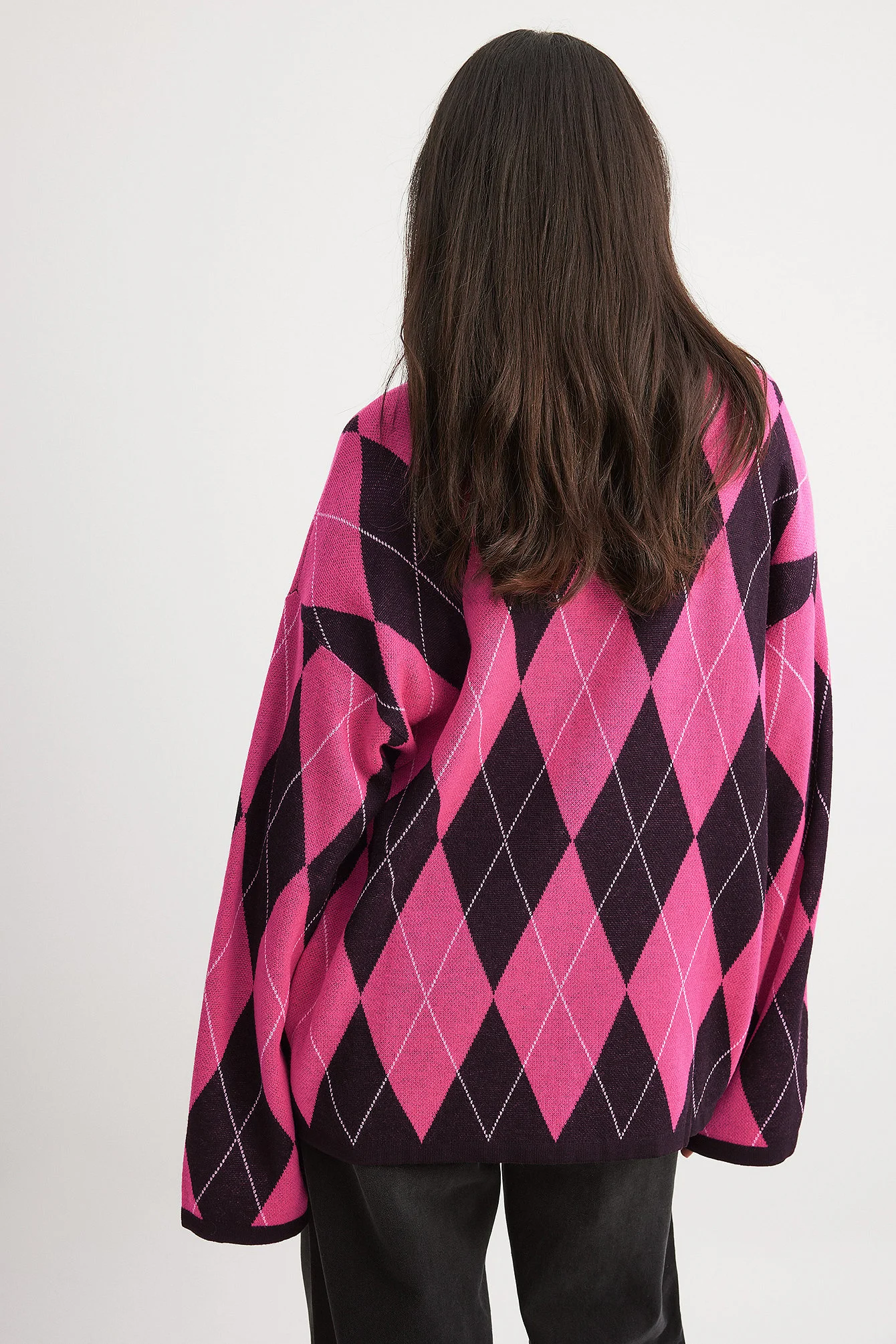Karierter Strickpullover
