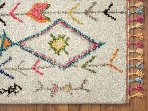 Orientteppich MARAKESH 2800C, TEPPIA, rechteckig, Höhe: 20 mm, Wohnzimmerteppich Rutscfest teppichläufer Küchenteppich Creme