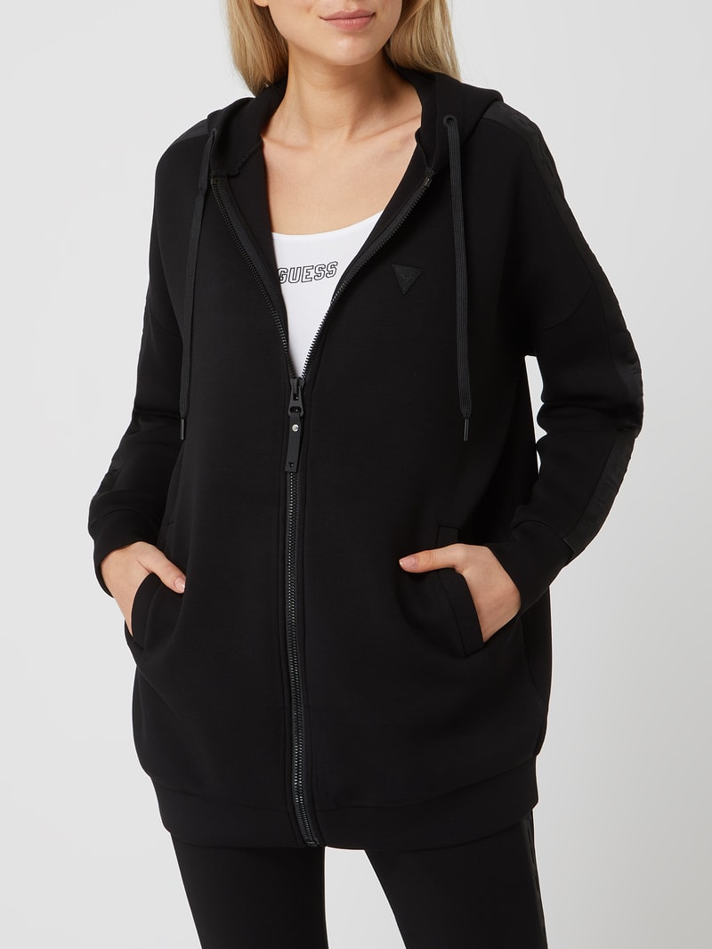 Oversized Sweatjacke aus Scuba Modell 'Allie'  in schwarz