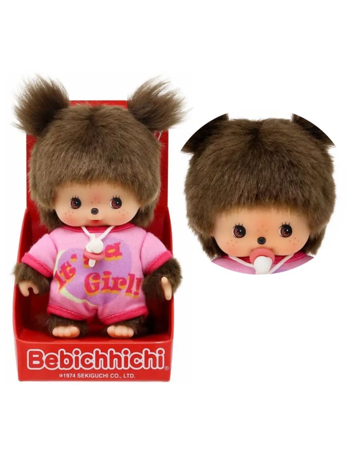 Monchhichi Bebichhichi | Mädchen Baby | It´s a Girl | 13 cm | Monchhichi Puppe günstig kaufen onesize