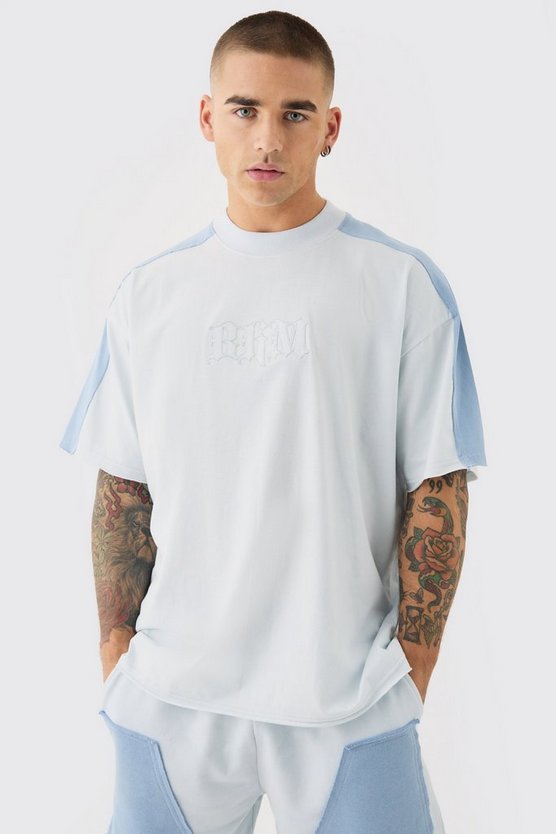 Oversize T-Shirt mit Gothic Bm-Applikation