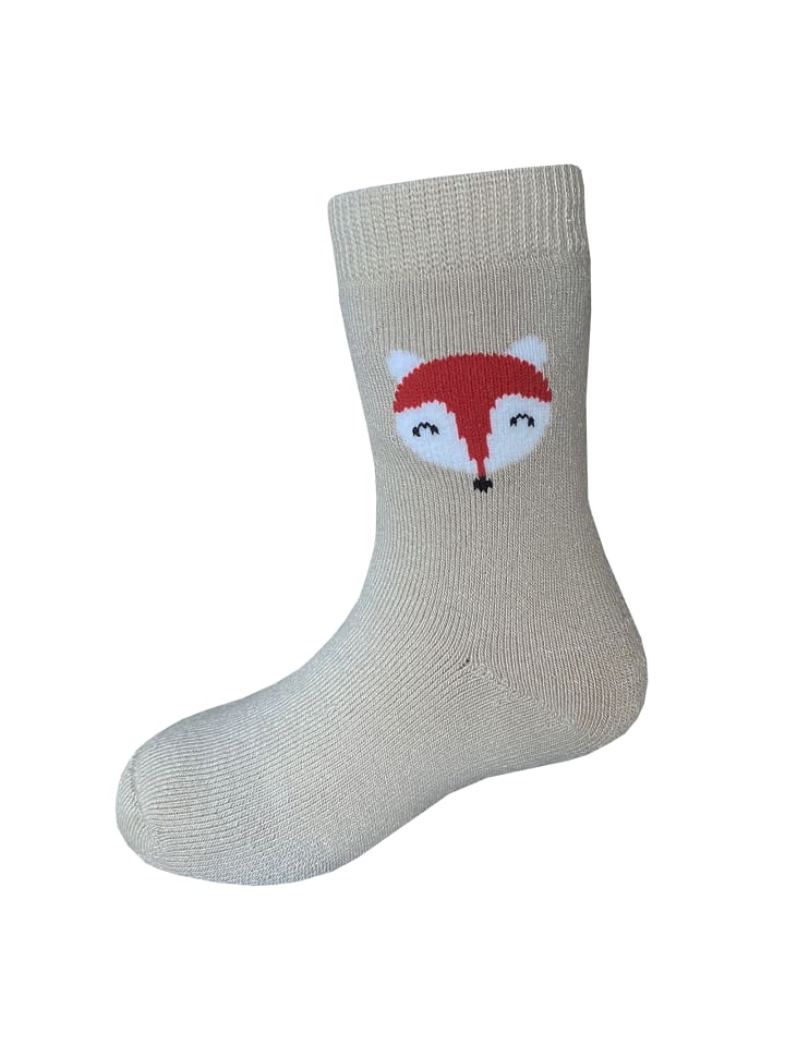 Yalion 3er-Set: Weiche Socken Vollplüsch Fuchs in Beige  günstig kaufen