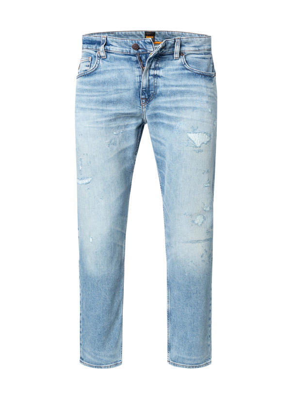 BOSS Orange, Jeans, Tapered Fit, Baumwoll-Stretch, hellblau