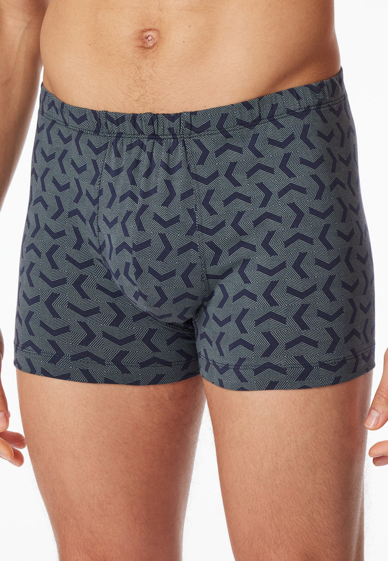 Shorts 3er-Pack Organic Cotton dunkelblau gemustert - 95/5