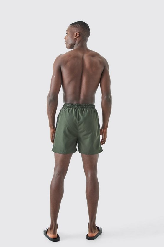Kurze Man Badehose mit Triangle-Paspeln