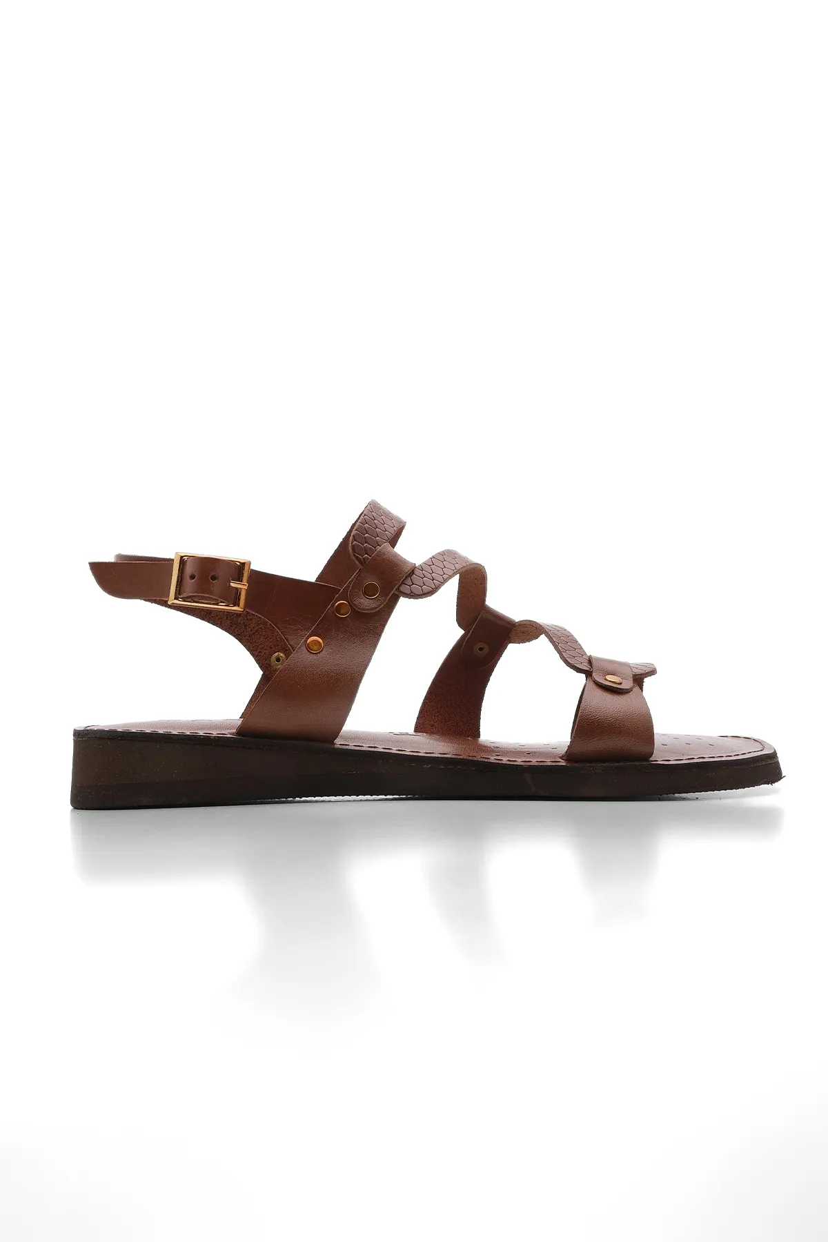 Marjin  Sandalette - Braun - Flacher Absatz