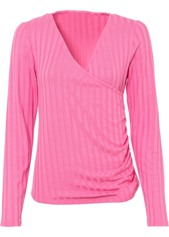 geripptes Langarmshirt