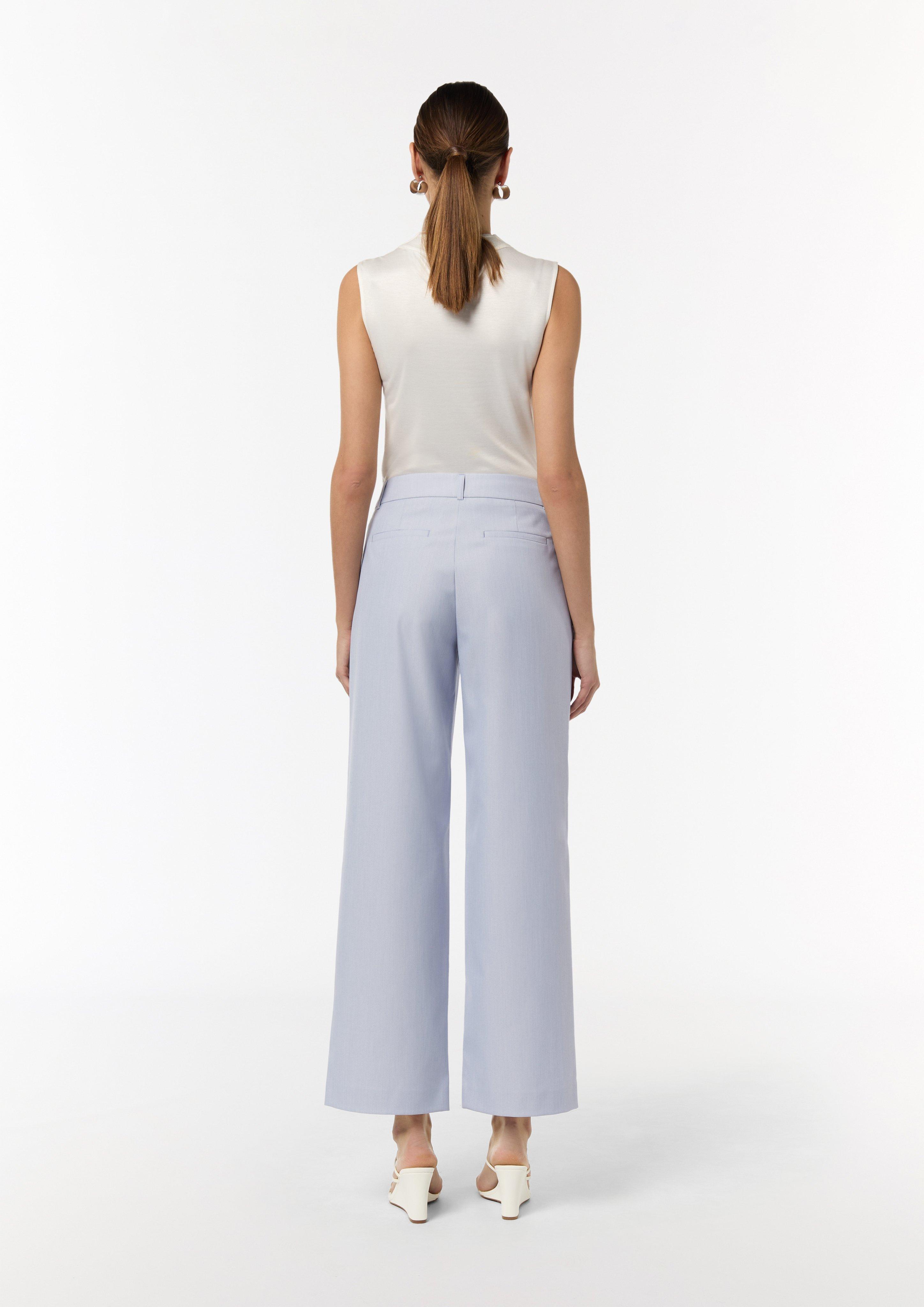 Marlenehose aus Lyocell - hellblau