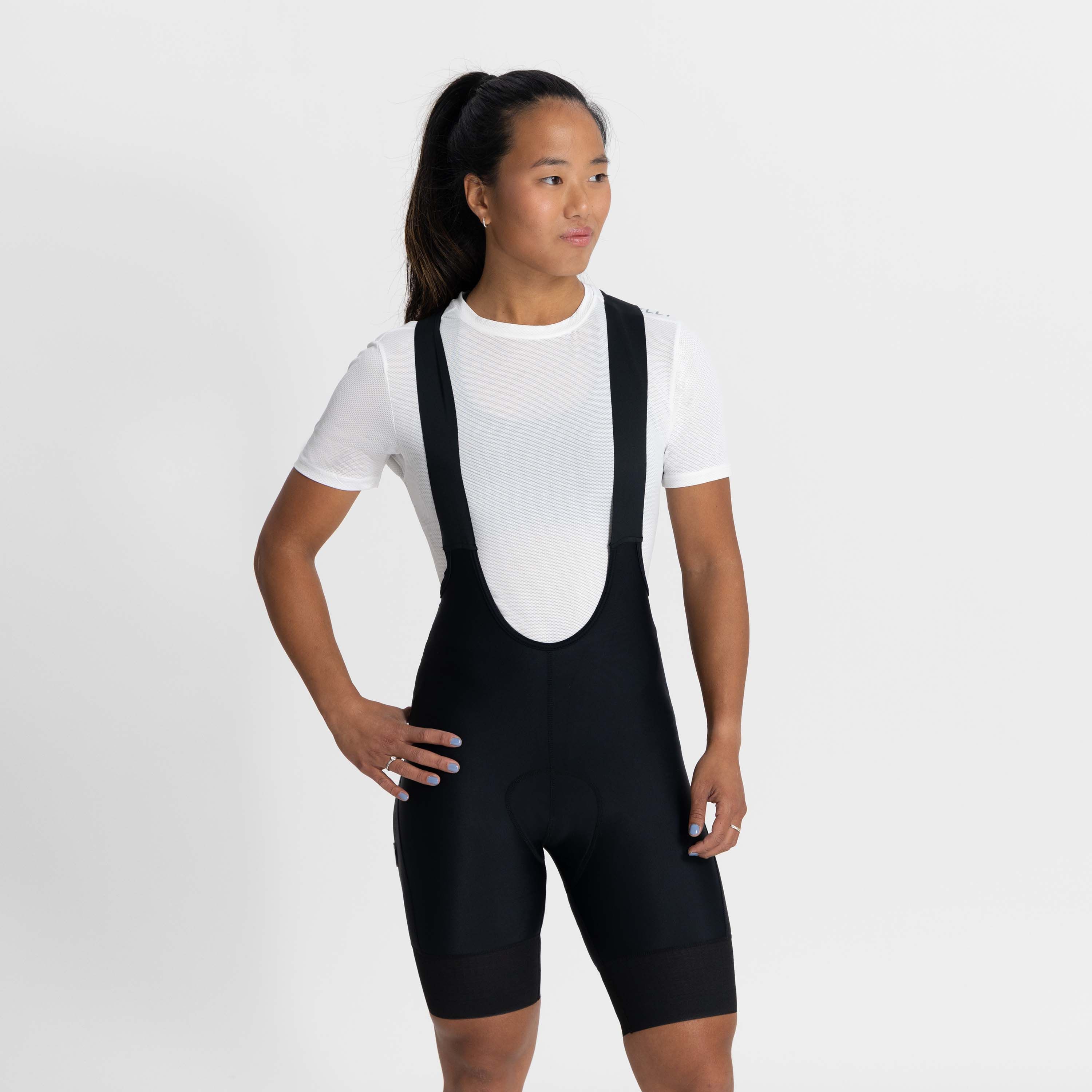 Rogelli Power Schwarz Damen Radhose Kurz Mit Träger