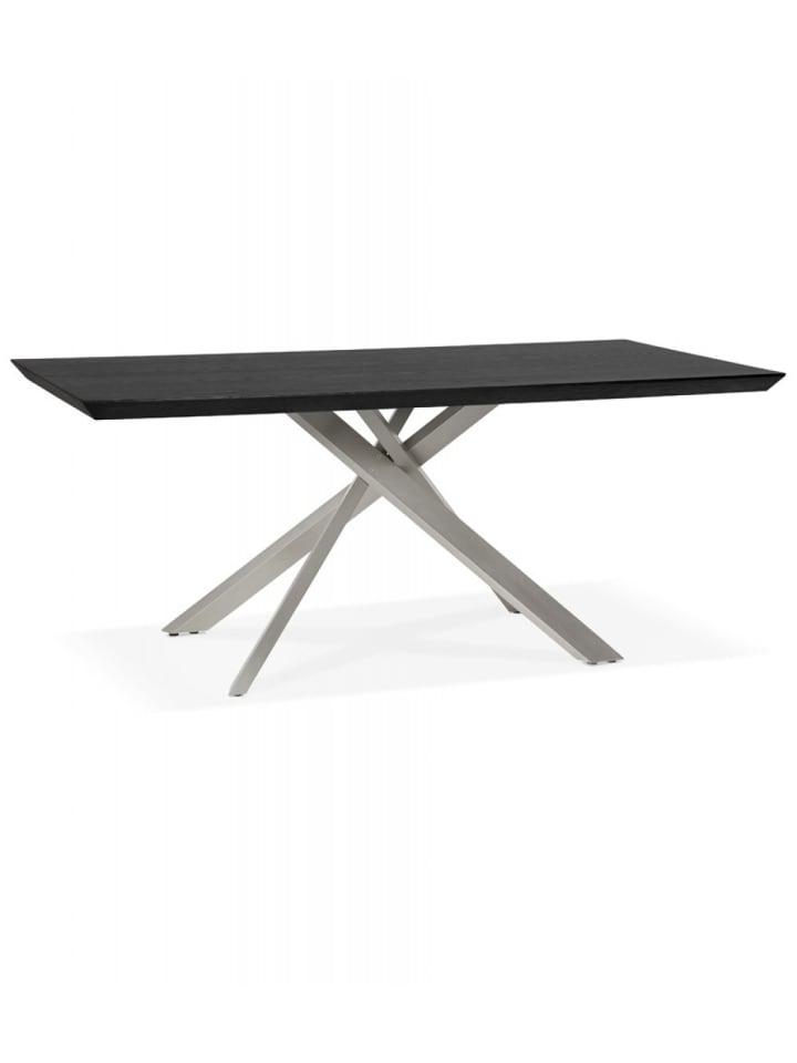 KADIMA DESIGN Esstisch aus Holz Metall Dunkelgrau | Urbaner Stil in Schwarz-Grau günstig kaufen onesize