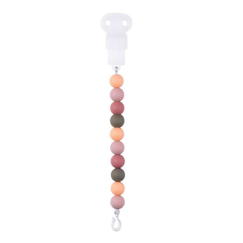 Attache sucette silicone rose Nattou
