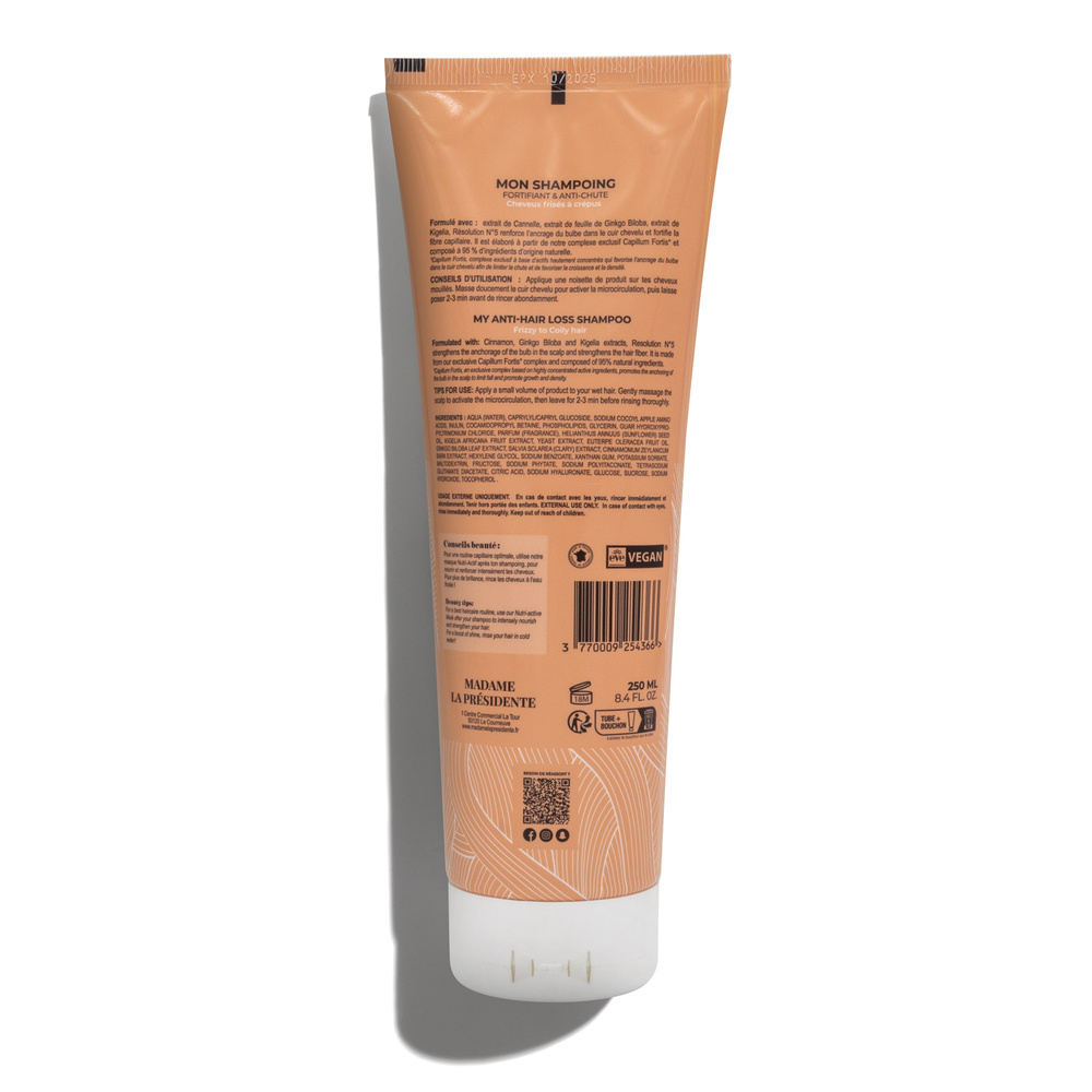 madame la présidente Résolution N°5 Mon shampoing anti-chuteCheveux frisés à crépus Shampoing anti-chute
