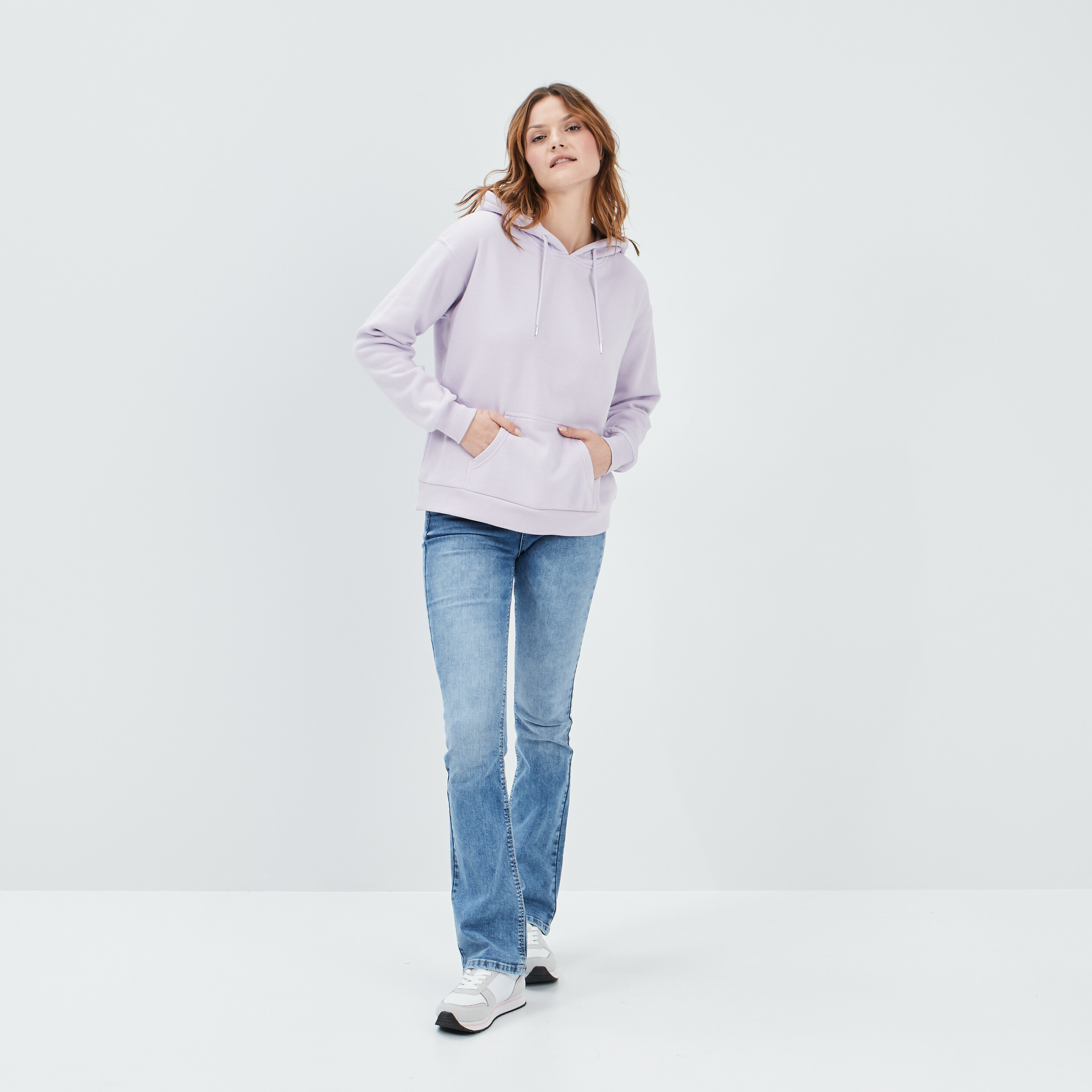 Sweat molleton à capuche hoodie violet clair femme | La Halle