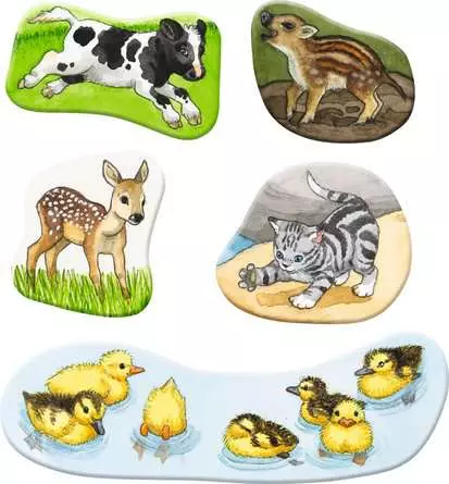 Mein großes Puzzle-Spielbuch: Tierkinder