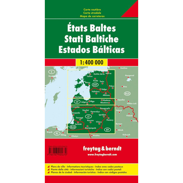 Baltische Staaten / Baltic States 1 : 400 000  Autokarte - Straßenkarte
