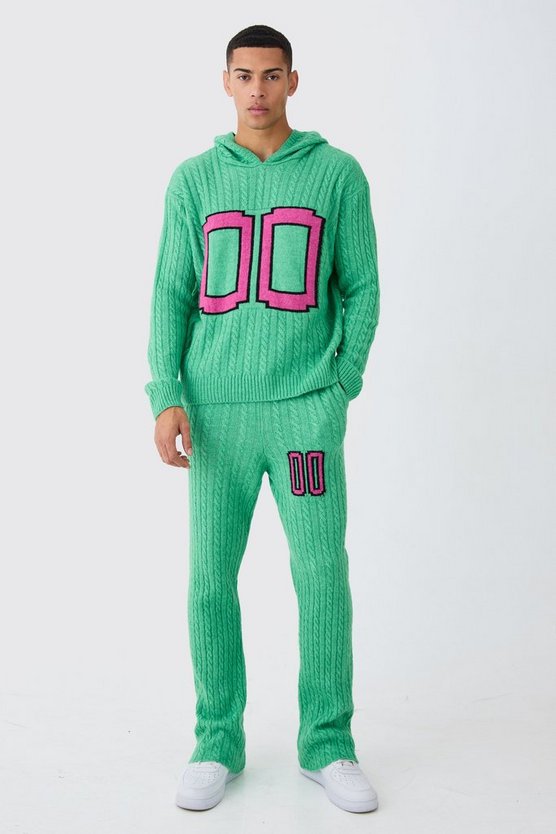 Slim-Fit Zopfmuster-Jogginghose