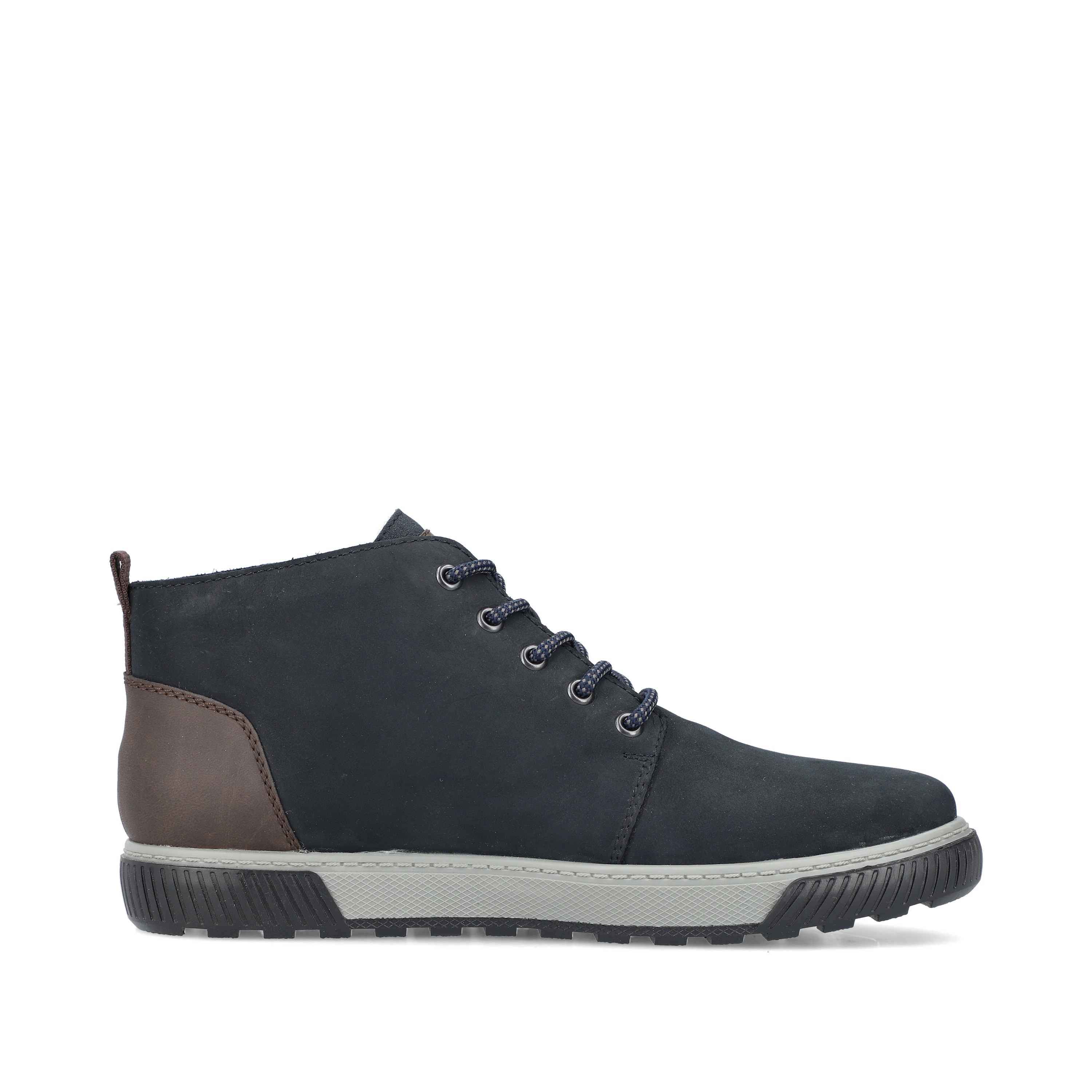 Rieker Herren Schnürstiefel dunkelblau-grau