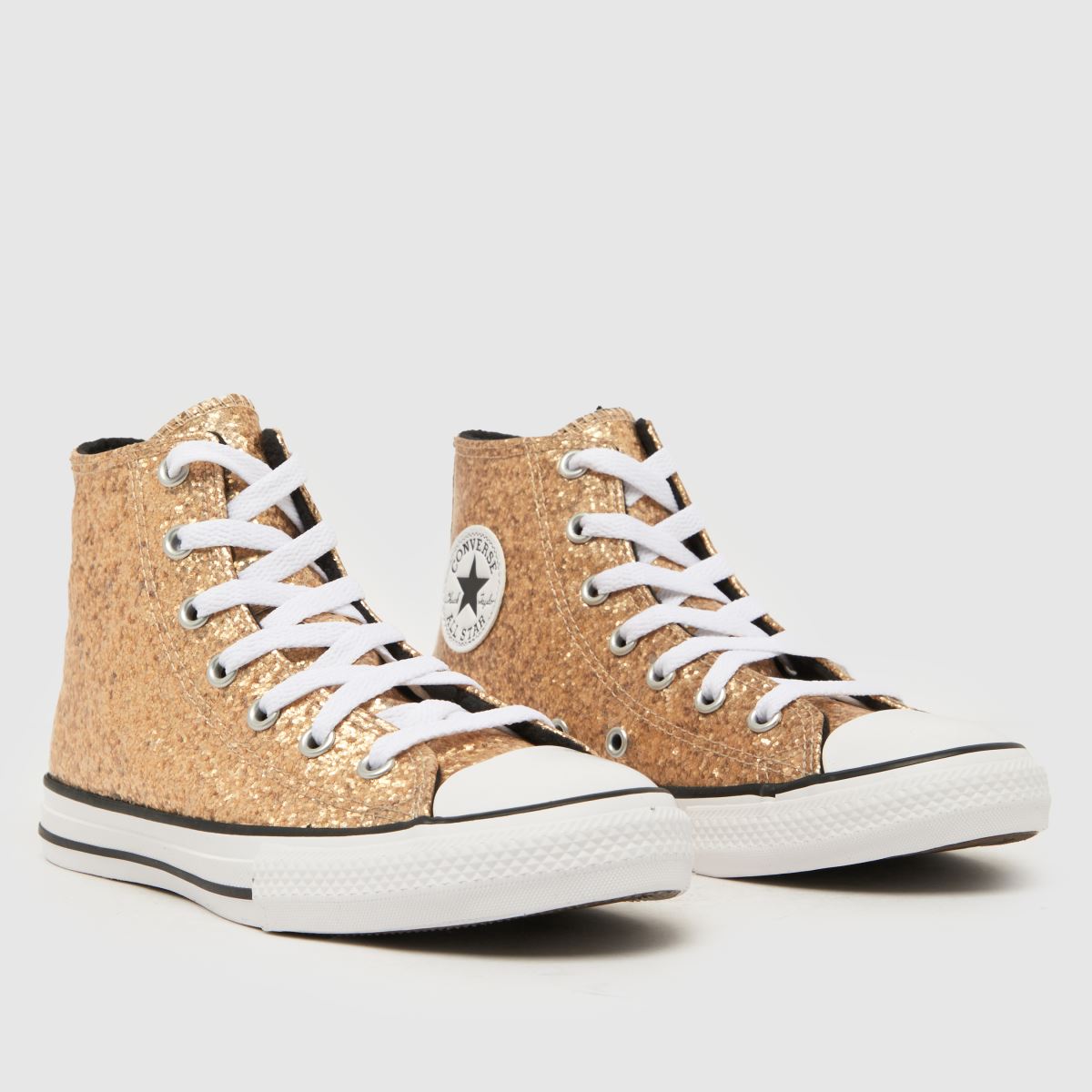 Converse guldfärgade all star hi glitter flickor juniorsneakers