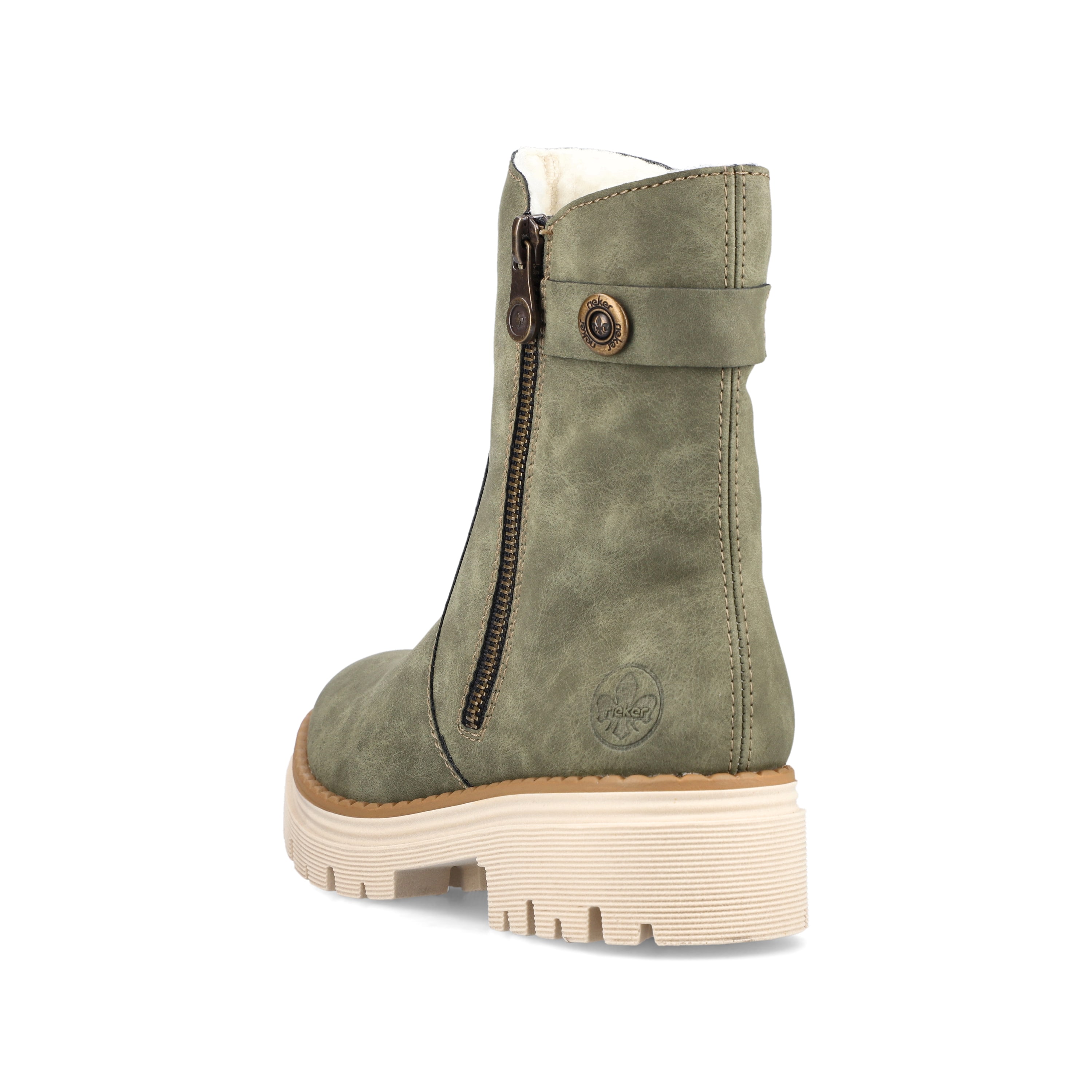 Rieker Damen Kurzstiefel grüngrau