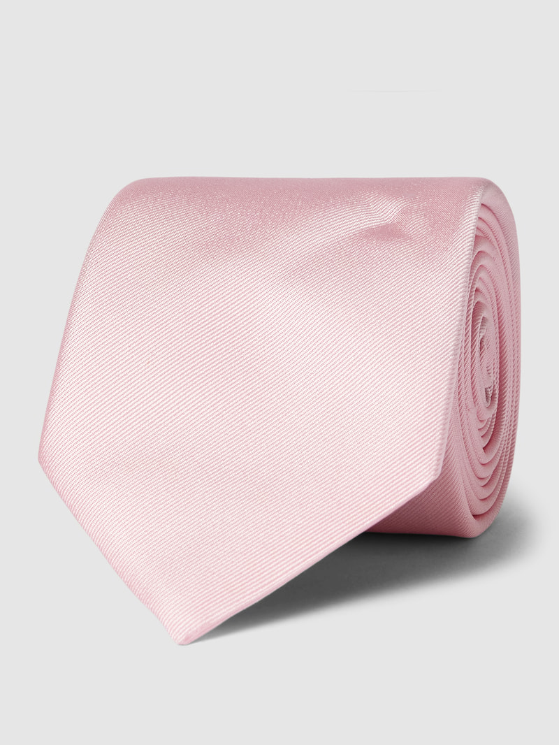 Krawatte mit Label-Patch in rosa