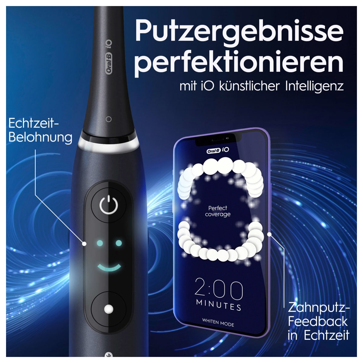 Elektrische Zahnbürste iO Series 8 Black Onyx, 1 St