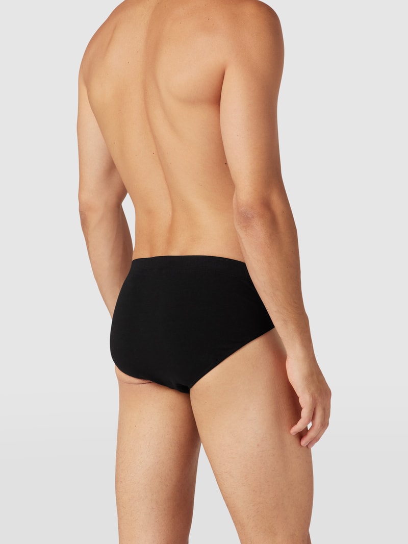 Slip mit elastischem Bund Modell 'Supermini' im 3er-Pack in mittelgrau meliert