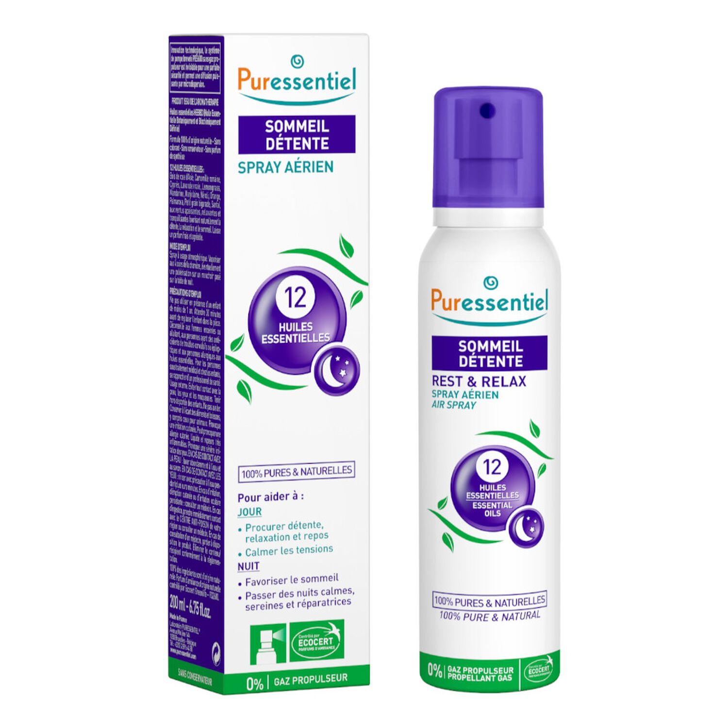 Puressentiel Sommeil Détente Spray Aérien Aux 12 Huiles Essentielles