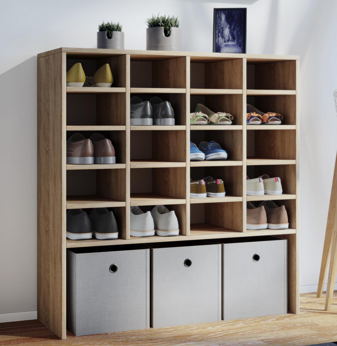 VCM Schuhschrank Hinsol XL Sonoma-Eiche